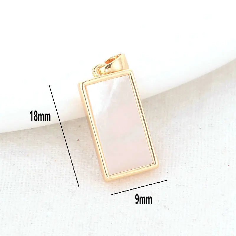 14K Gold Color Brass with Shell Moon Star Heart Cross Charms Pendants Necklace Earrings Jewelry Making Supplies Accessories