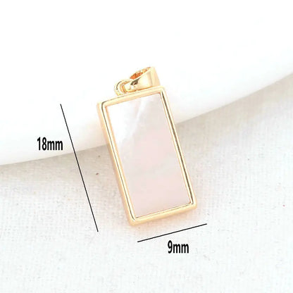 14K Gold Color Brass with Shell Moon Star Heart Cross Charms Pendants Necklace Earrings Jewelry Making Supplies Accessories