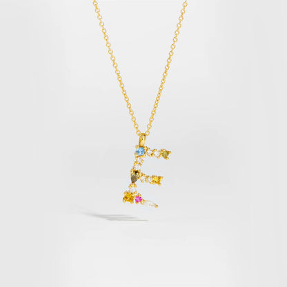 ANDYWEN 925 Sterling Silver Gold Letter M Pendant Initial F Alphabet Necklace Monogram Opals 2020 Women Accessories Jewelry