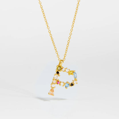 ANDYWEN 925 Sterling Silver Gold Letter M Pendant Initial F Alphabet Necklace Monogram Opals 2020 Women Accessories Jewelry