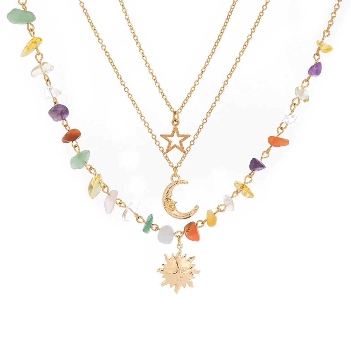 Moon Sun Star Necklace