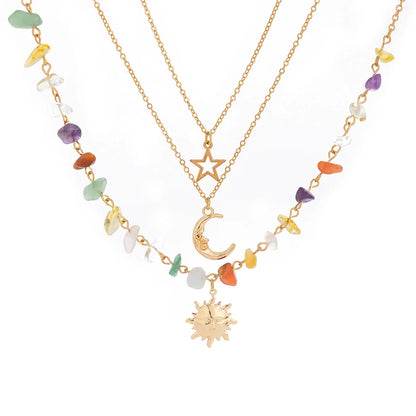 Moon Sun Star Necklace