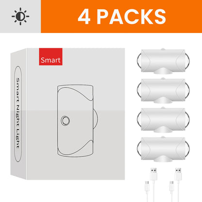 LED Motion Sensor Wall Sconce Lights, 3 Modes, 8 Lighting Colors, USB Rechargeable Magnetic Night Lamp for Bedroom, Bathroom