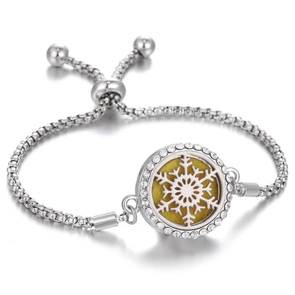 Aromatherapy Bracelet Diffuser Jewelry Tree of Life Locket Bracelets Crystal Perfume Essential Oil Diffuser Bracelet Women Men
