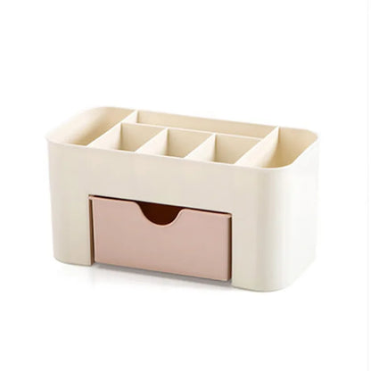 Makeup Organizer Storage Box With Drawer Cotton Swab Stick Storage Case Lipstick Organizer Brush Holder Makeup Acrylic Plastic