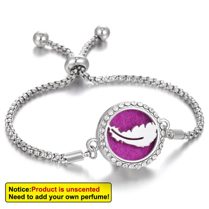Aromatherapy Bracelet Diffuser Jewelry Tree of Life Locket Bracelets Crystal Perfume Essential Oil Diffuser Bracelet Women Men