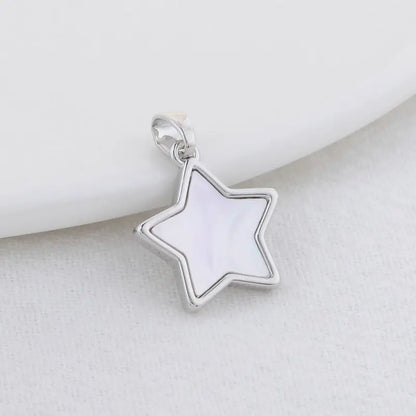 14K Gold Color Brass with Shell Moon Star Heart Cross Charms Pendants Necklace Earrings Jewelry Making Supplies Accessories