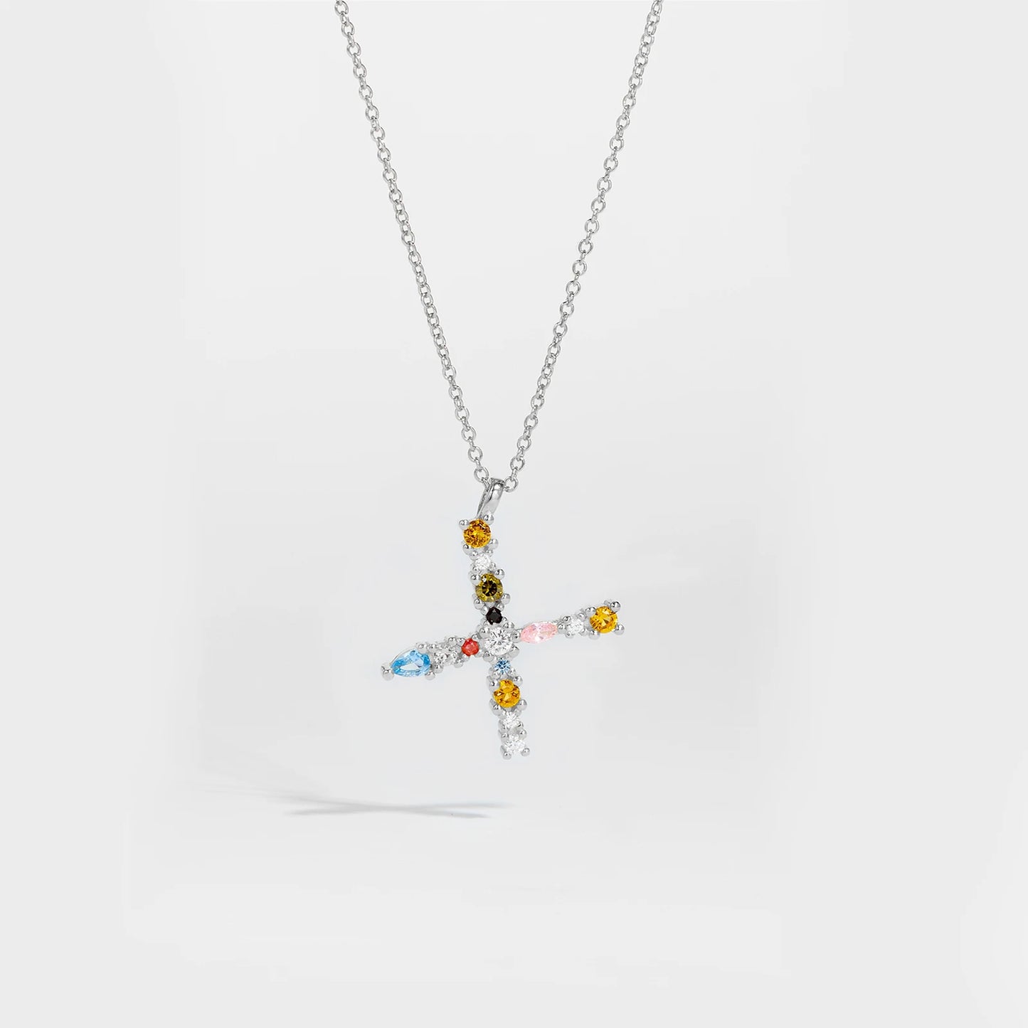 ANDYWEN 925 Sterling Silver Gold Letter M Pendant Initial F Alphabet Necklace Monogram Opals 2020 Women Accessories Jewelry