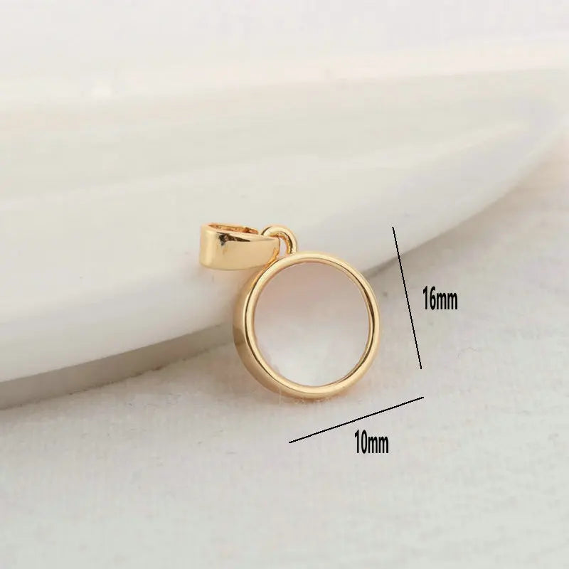 14K Gold Color Brass with Shell Moon Star Heart Cross Charms Pendants Necklace Earrings Jewelry Making Supplies Accessories