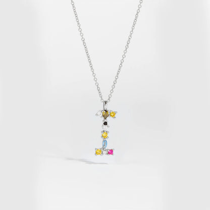 ANDYWEN 925 Sterling Silver Gold Letter M Pendant Initial F Alphabet Necklace Monogram Opals 2020 Women Accessories Jewelry