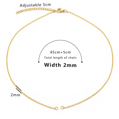 5pcs Stainless Steel 18K Gold Plated Double Jump Ring Adjustable Cuba Chain ewelry Making DIY Connector Charm Pendants Necklace