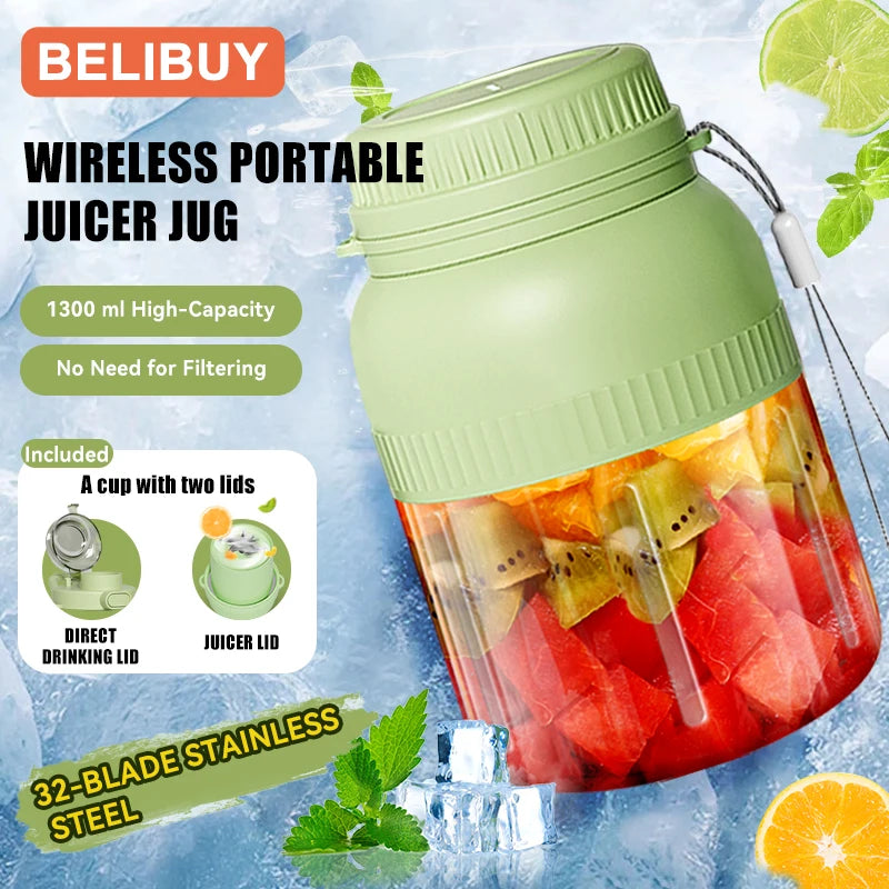 Mini Portable Blender Electric Juicer Fruit Mixers 2000mAh USB Rechargeable Smoothie Mini Blender Multifunction Juice Maker