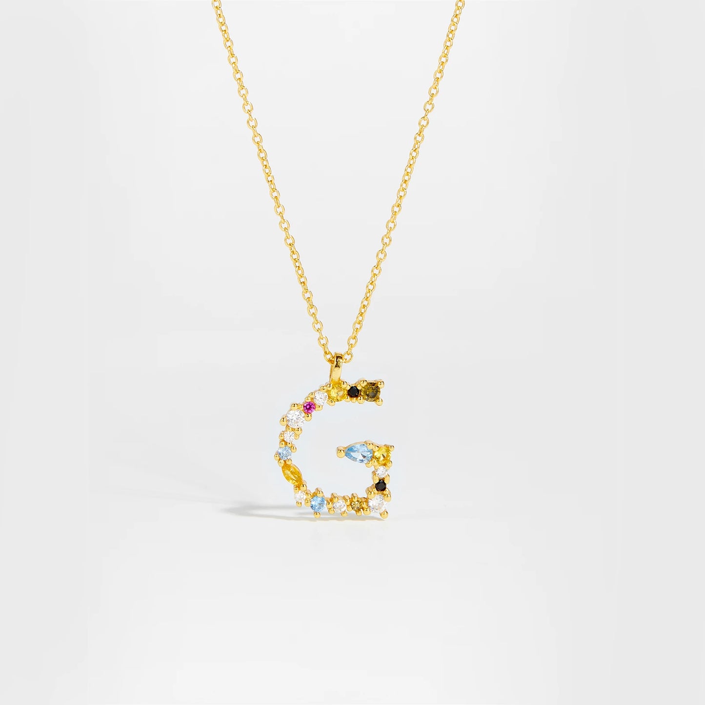 ANDYWEN 925 Sterling Silver Gold Letter M Pendant Initial F Alphabet Necklace Monogram Opals 2020 Women Accessories Jewelry