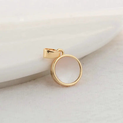 14K Gold Color Brass with Shell Moon Star Heart Cross Charms Pendants Necklace Earrings Jewelry Making Supplies Accessories