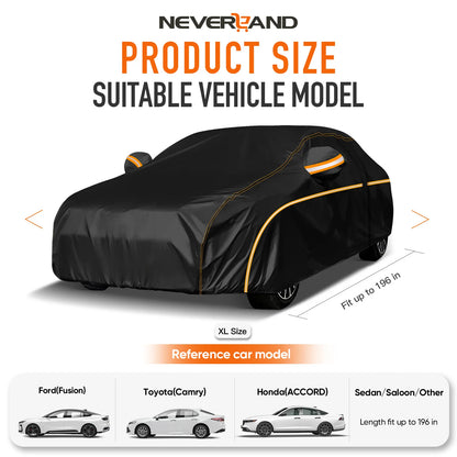 Car Cover Outdoor Waterproof UV Snow Dust Resistant Black 210D For For BMW 325i 328i Universal Auto Exterior Styling L/XL/XXL
