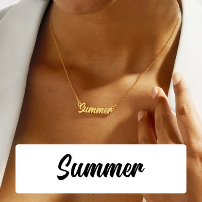 Customized Name Necklace For Women, Adjustable Chain Paperclip/ Curb / Cable/ Figaro Link, Gold Plated Personalized Gift