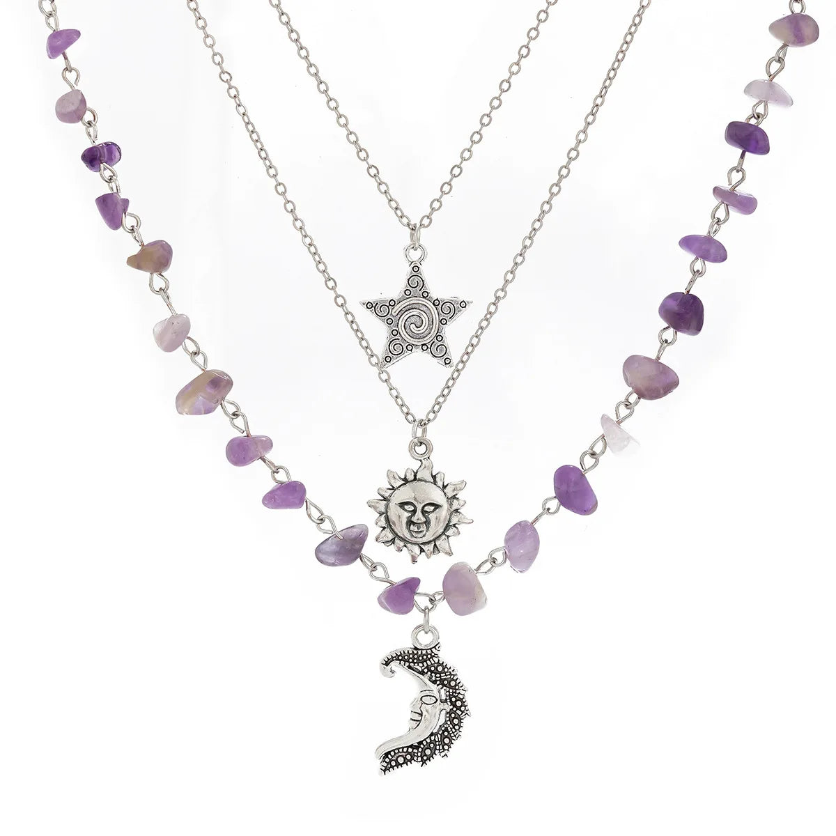 Moon Sun Star Necklace