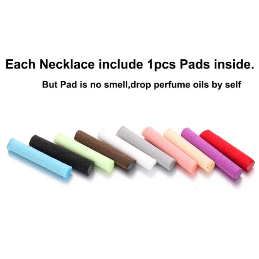 Aromatherapy Necklace Diffuser Pendant 316L Stainless Steel Locket Aroma Perfume Oils Essential Oil Diffuser Pendant Necklace