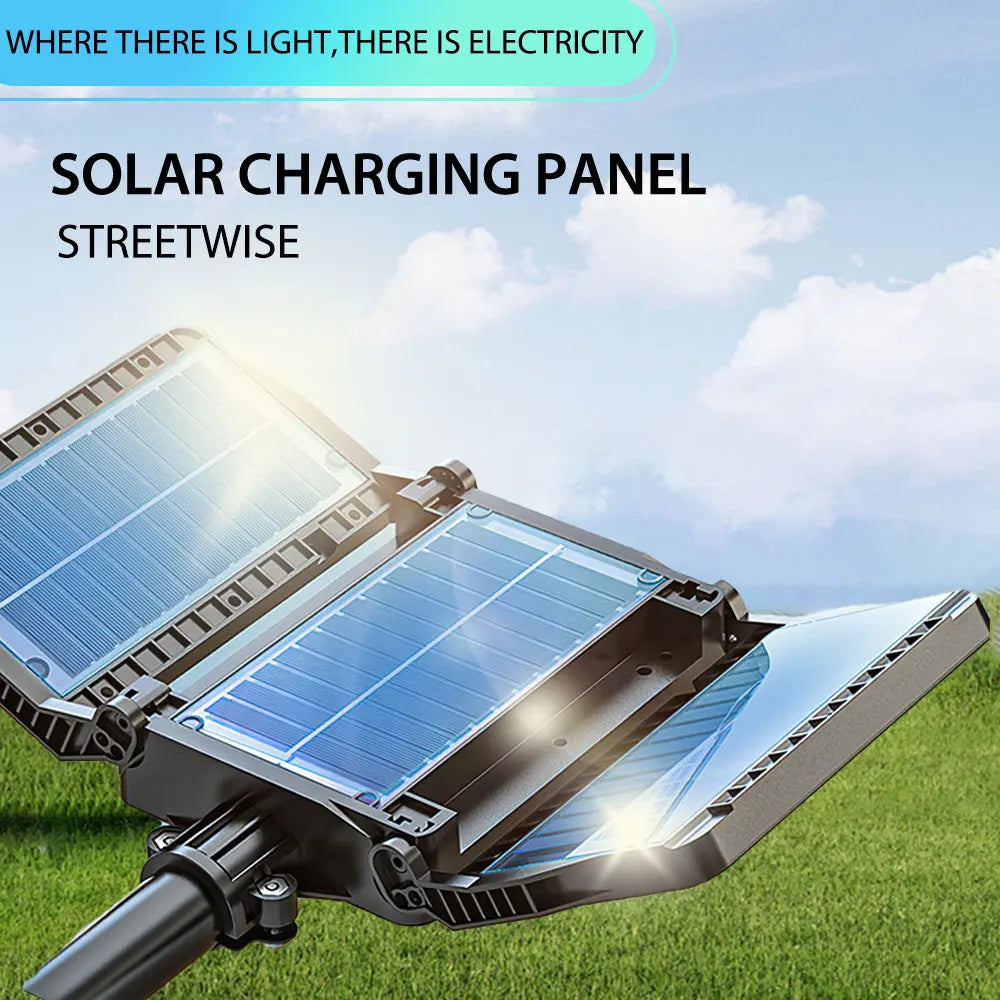 LED Solar Lights 800LED Outdoor Adjustable 3 Modes Motion Sensor Flood Lights IP66 Waterproof Remote Control Garden Lamp