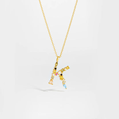 ANDYWEN 925 Sterling Silver Gold Letter M Pendant Initial F Alphabet Necklace Monogram Opals 2020 Women Accessories Jewelry