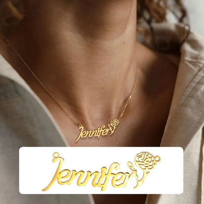 Customized Name Necklace For Women, Adjustable Chain Paperclip/ Curb / Cable/ Figaro Link, Gold Plated Personalized Gift