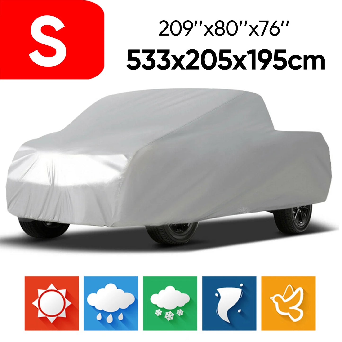 NOVSIGHT Truck Cover All Season Car Cover for Pickup Truck Against Dust Debris Windproof UV Car Protect Fit For Toyota Tacoma