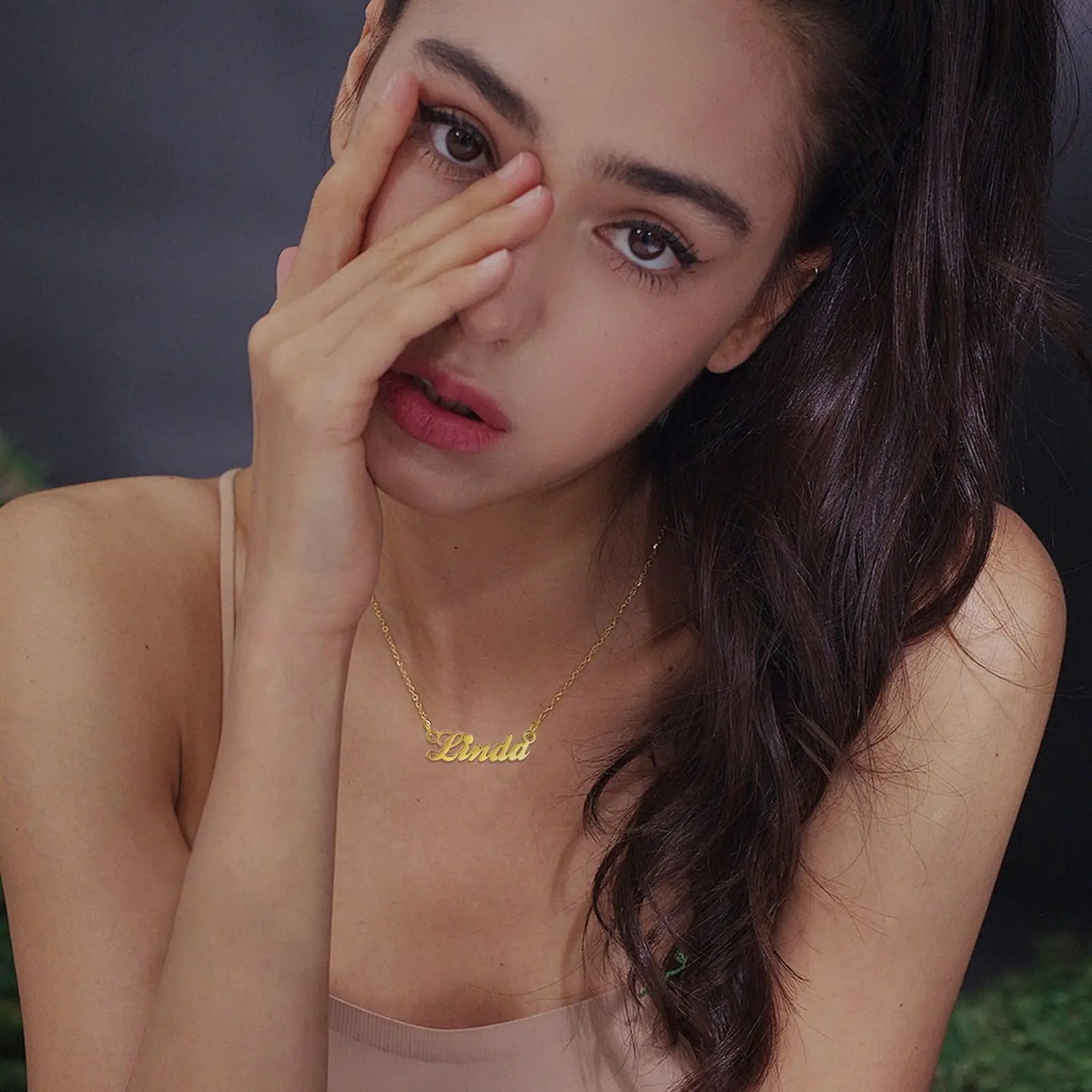 Customized Name Necklace For Women, Adjustable Chain Paperclip/ Curb / Cable/ Figaro Link, Gold Plated Personalized Gift