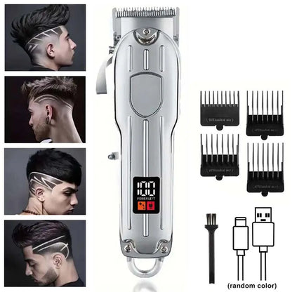 Hair Clippers Professional Cordless for Men, Barber Clippers for Hair Cutting Kit, Wireless LCD Display Hair Trimmers Set