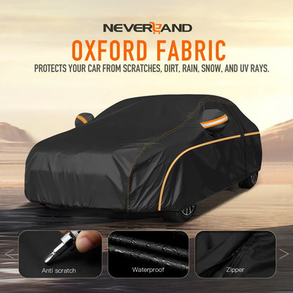 Car Cover Outdoor Waterproof UV Snow Dust Resistant Black 210D For For BMW 325i 328i Universal Auto Exterior Styling L/XL/XXL