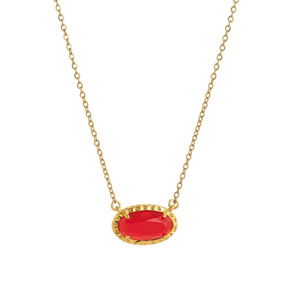 Kendra Scott Holland Gold Heart Short Pendant Necklace Pink Crystal