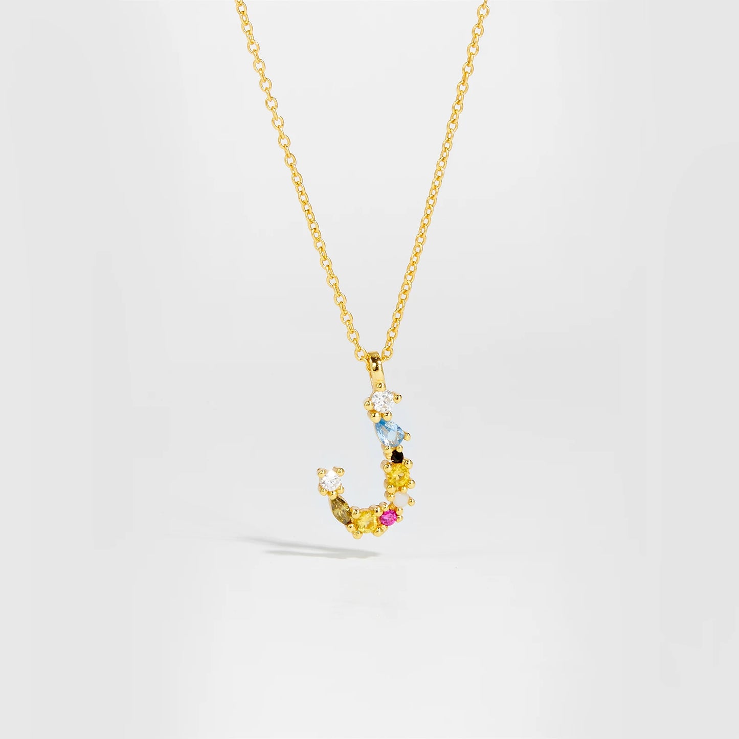 ANDYWEN 925 Sterling Silver Gold Letter M Pendant Initial F Alphabet Necklace Monogram Opals 2020 Women Accessories Jewelry