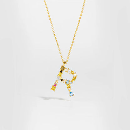 ANDYWEN 925 Sterling Silver Gold Letter M Pendant Initial F Alphabet Necklace Monogram Opals 2020 Women Accessories Jewelry