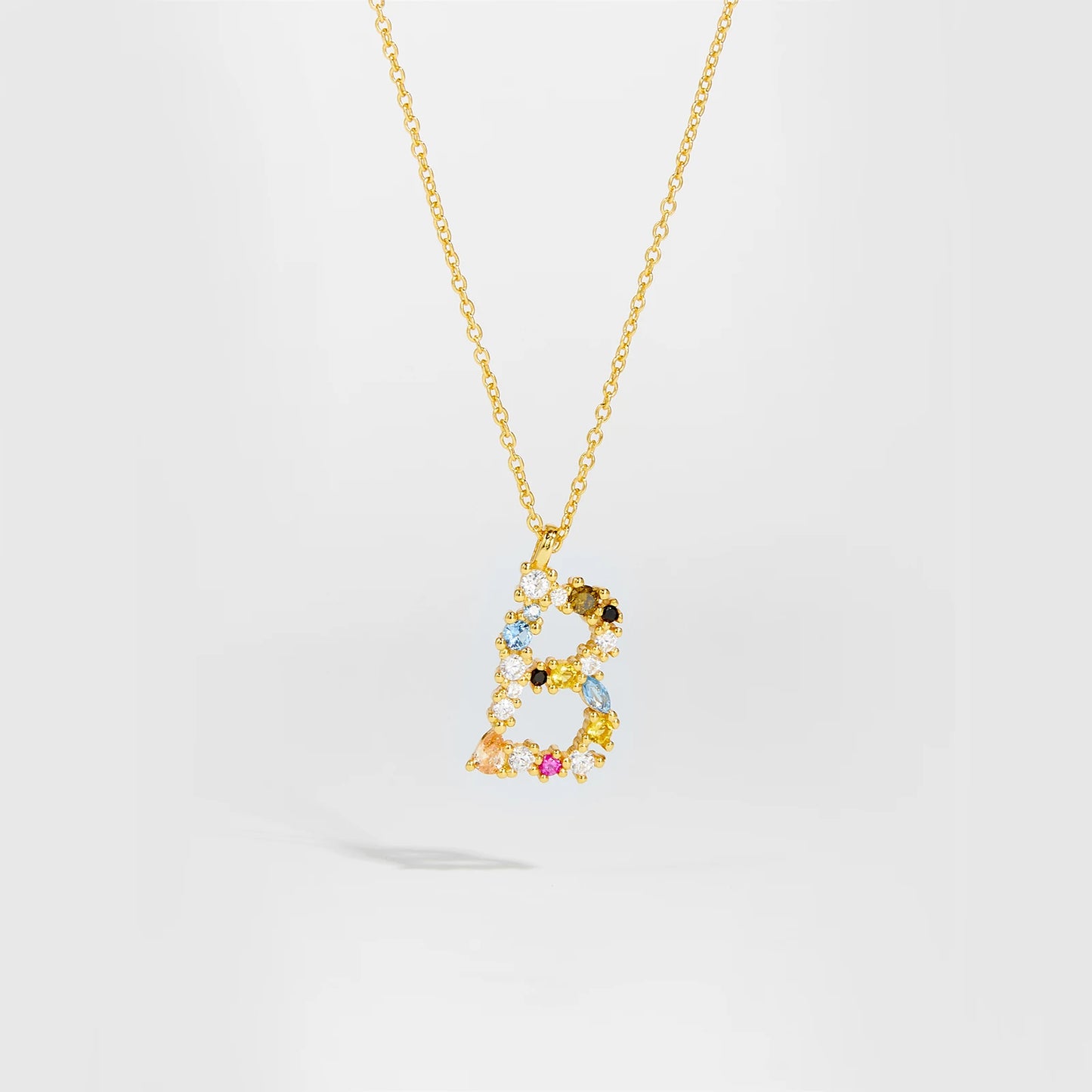 ANDYWEN 925 Sterling Silver Gold Letter M Pendant Initial F Alphabet Necklace Monogram Opals 2020 Women Accessories Jewelry