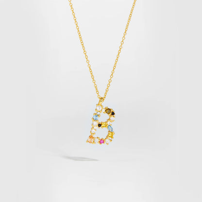 ANDYWEN 925 Sterling Silver Gold Letter M Pendant Initial F Alphabet Necklace Monogram Opals 2020 Women Accessories Jewelry