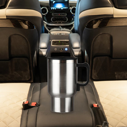 450ml Car Heating Cup Stainless Steel Electric In-car Travel Heating Cup 12V Hot Water Bottle for Heating Water Coffee Milk Tea