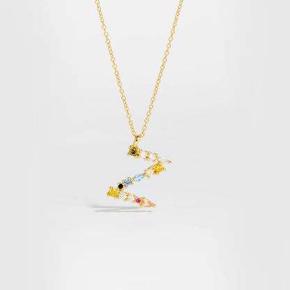 ANDYWEN 925 Sterling Silver Gold Letter M Pendant Initial F Alphabet Necklace Monogram Opals 2020 Women Accessories Jewelry