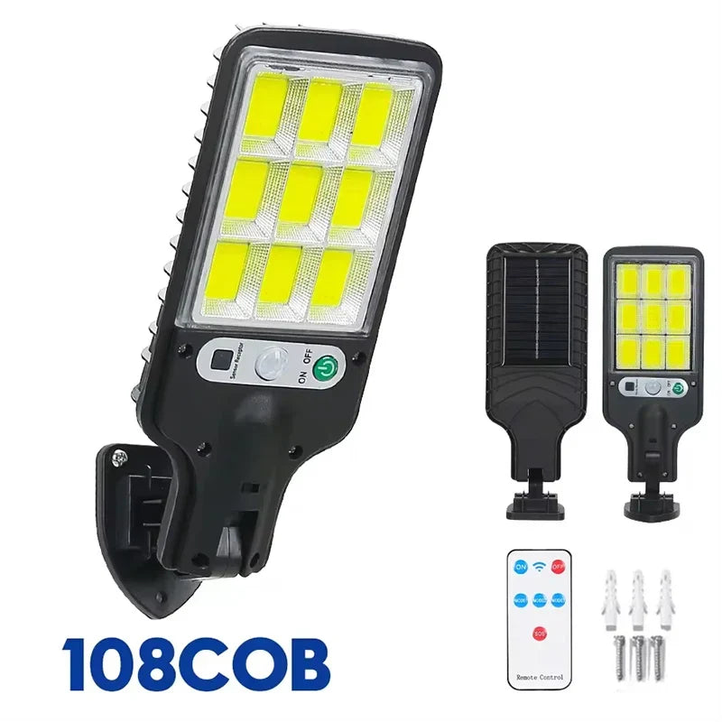 Solar LED Light 300000LM Outdoor Lamp Of Motion Sensor 4 Mode Waterproof